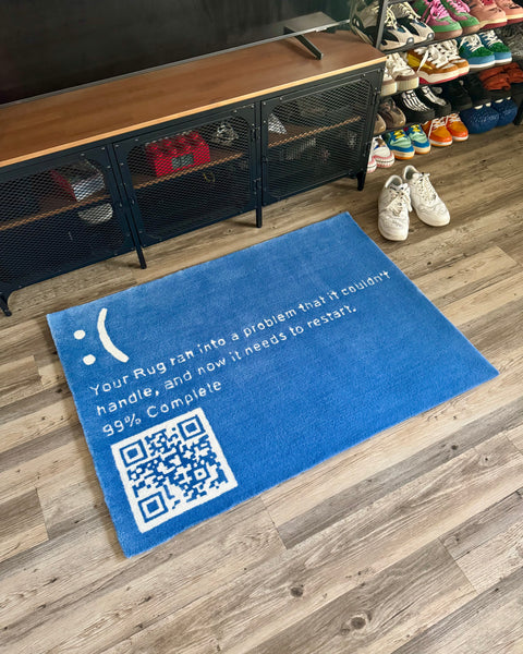 BLUE SCREEN RUG