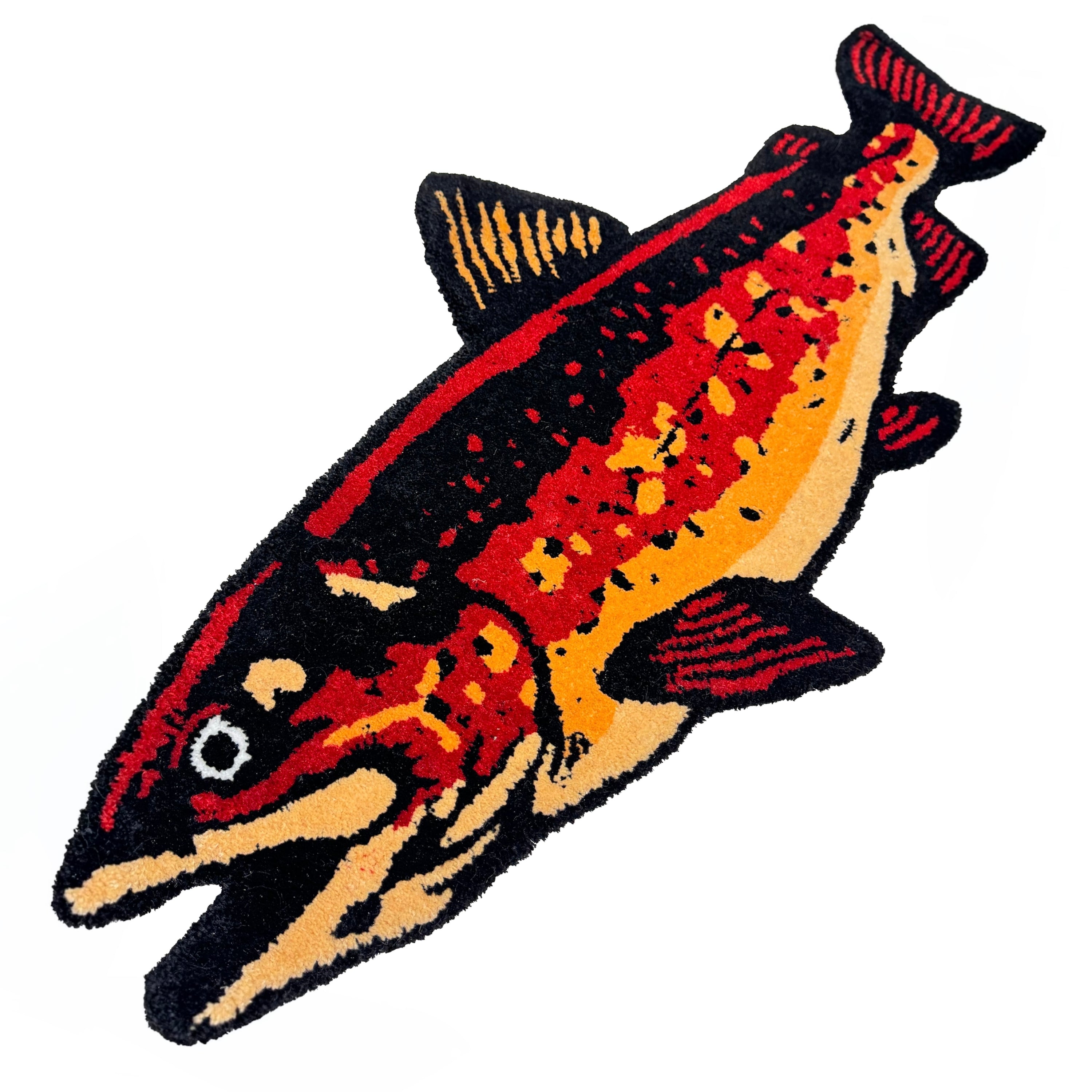 FISH RUG (SUNSET RED)