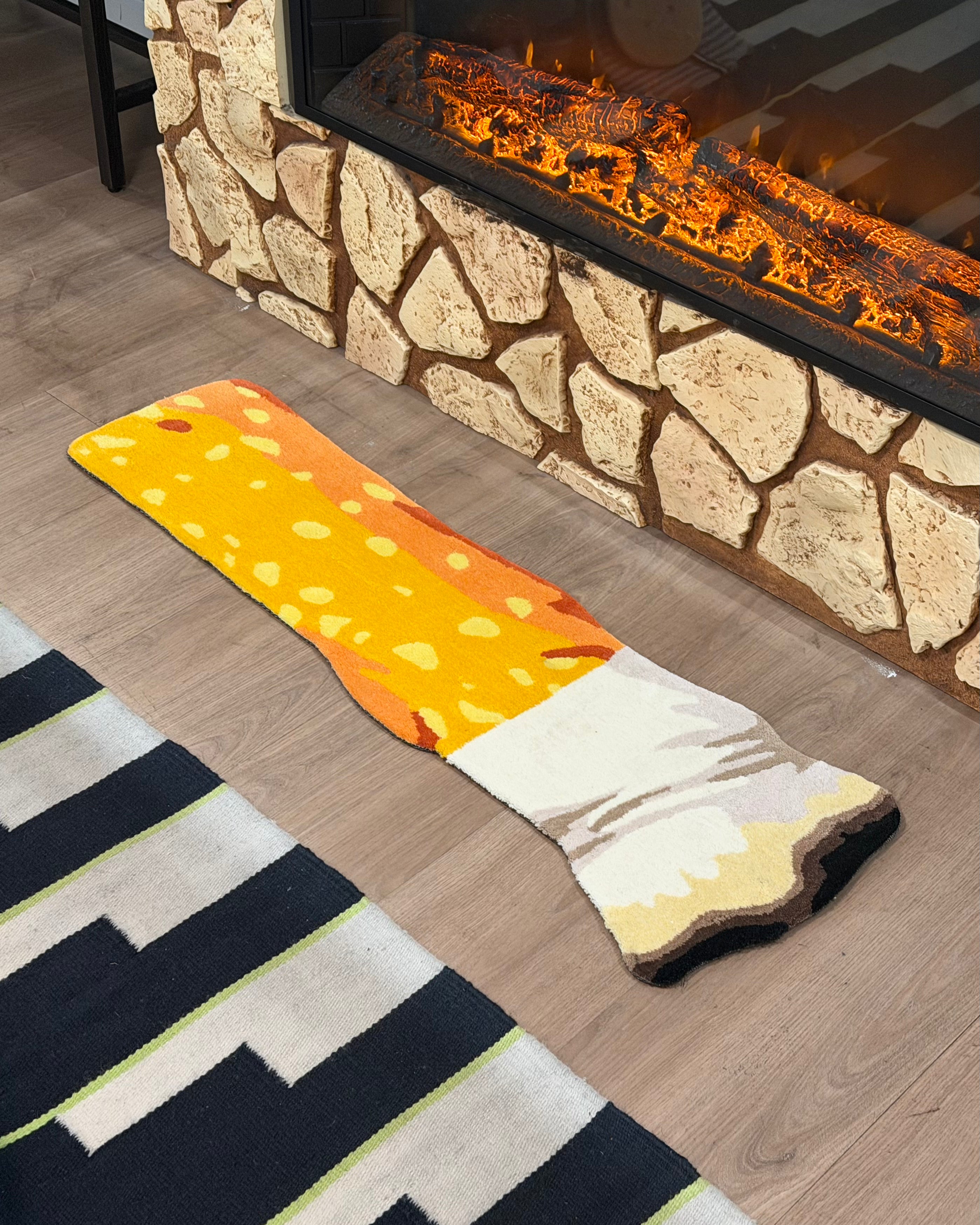 cigarette rug Round Area 4ft Cigarettes Whiskies Alcoholic Cognac Area Rugs Washable Low Pile Floor Carpet for Bedroom, Farm Wood Grain Non Slip Soft Rugs for Amazon.com: Anime Rug, Smoke Girl