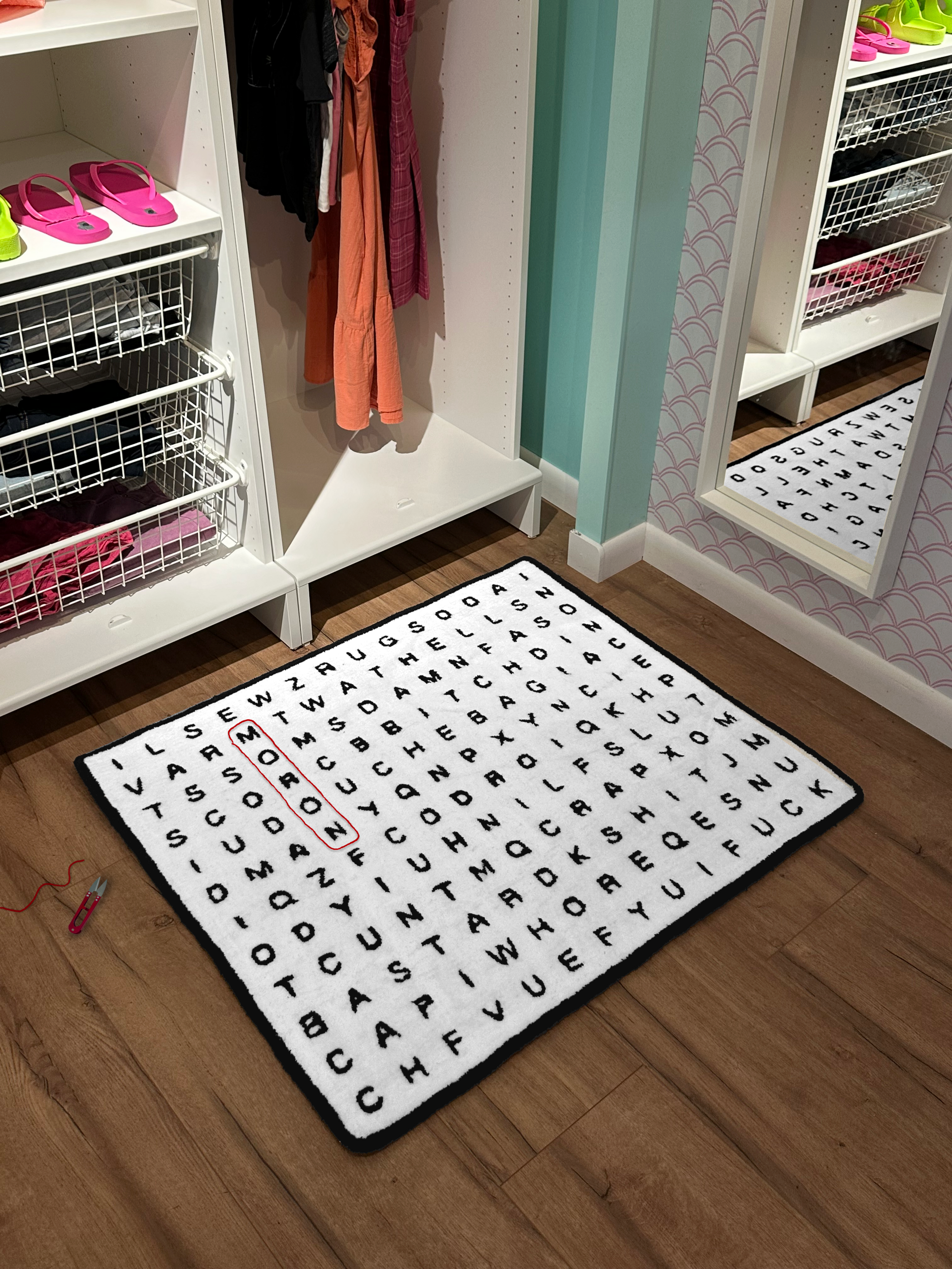 CURSE-WORD SEARCH RUG