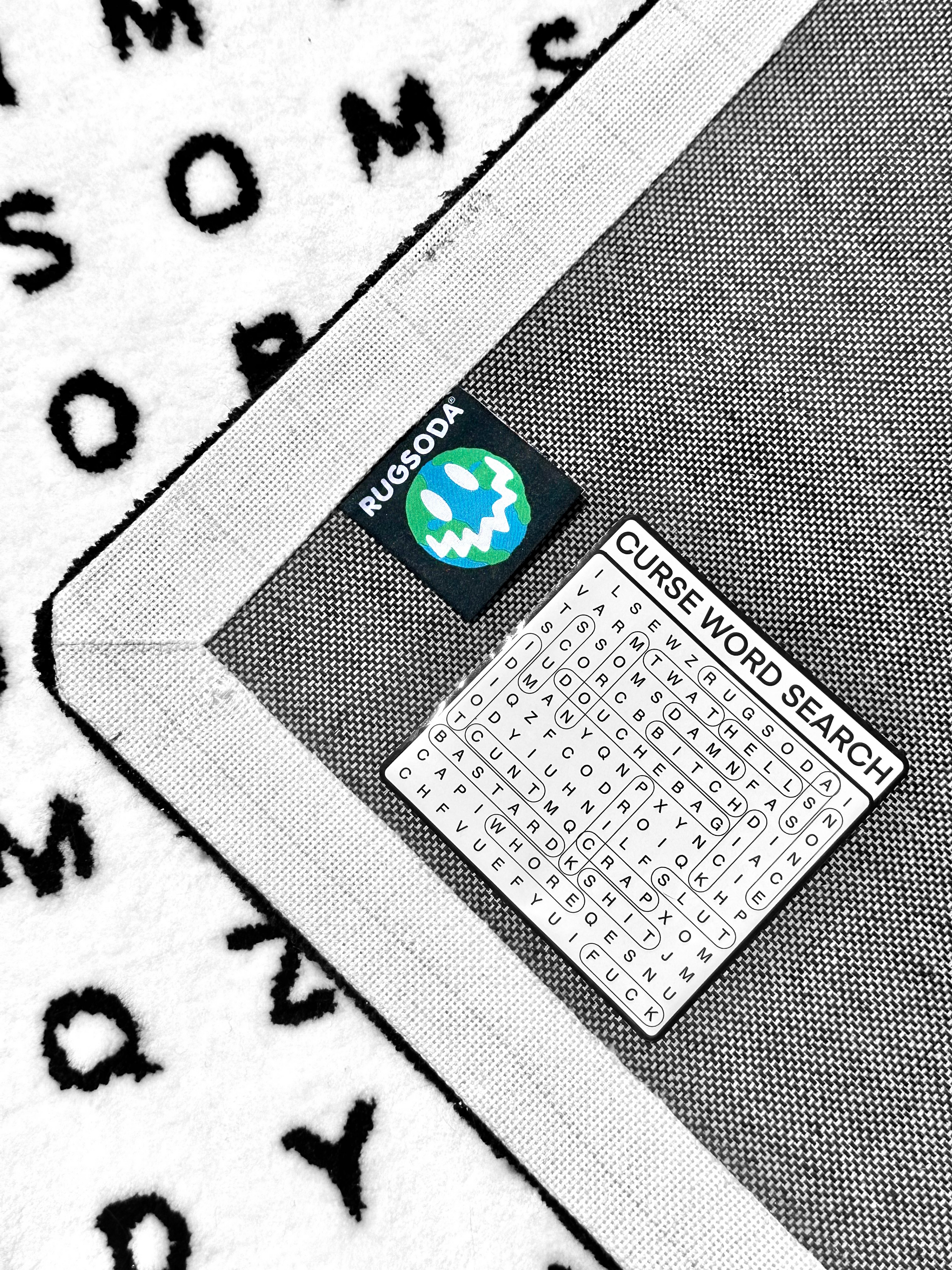 CURSE-WORD SEARCH RUG