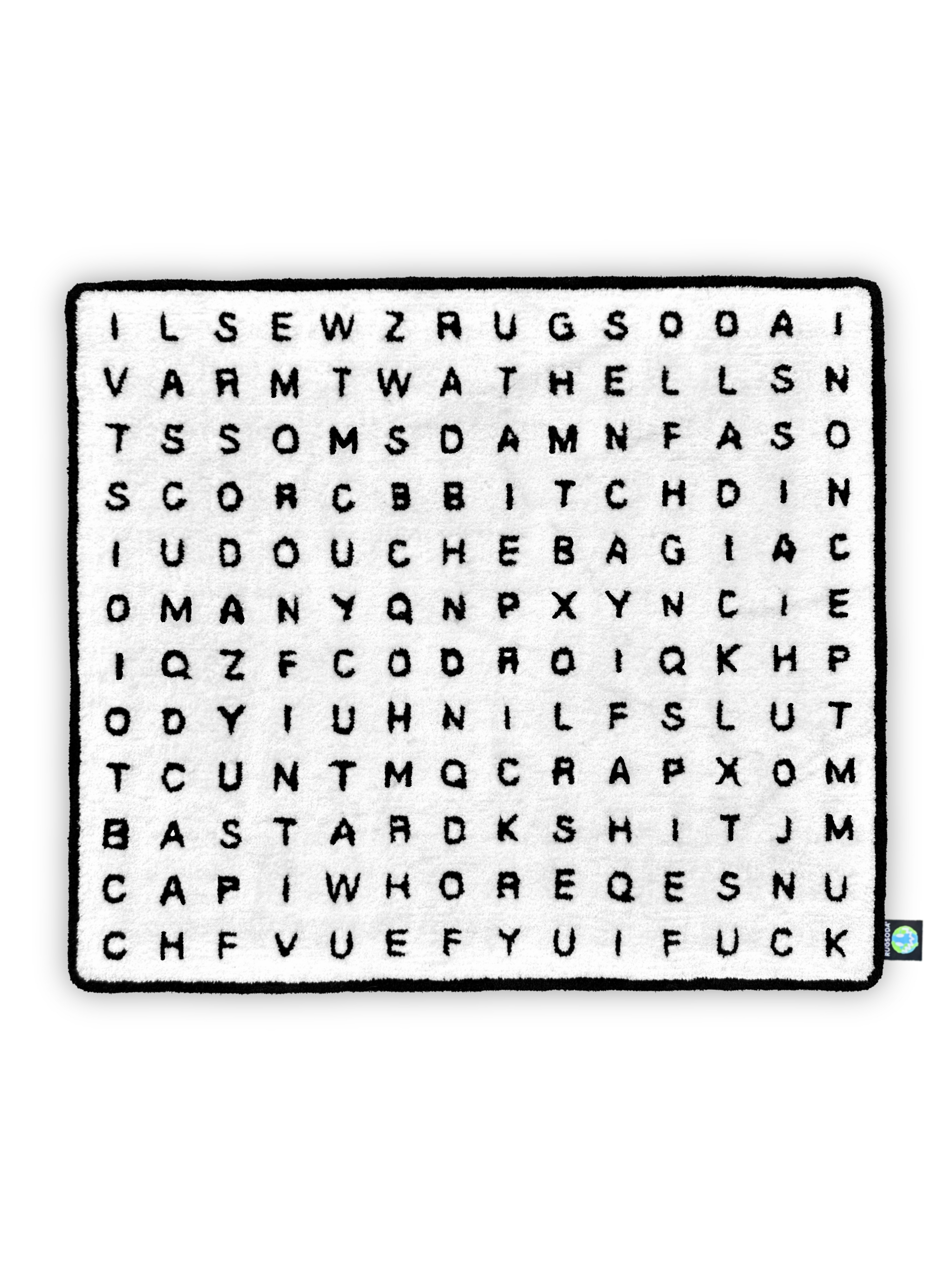 CURSE-WORD SEARCH RUG